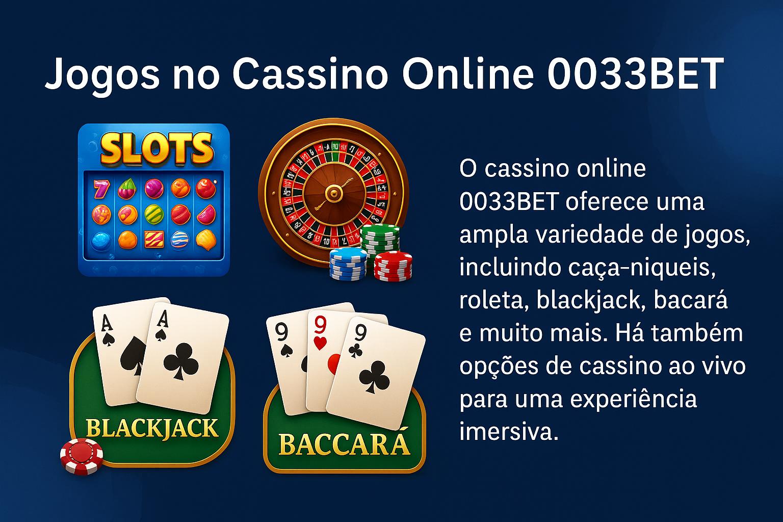 Jogos de cassino online inovadores e emocionantes na 0033BET